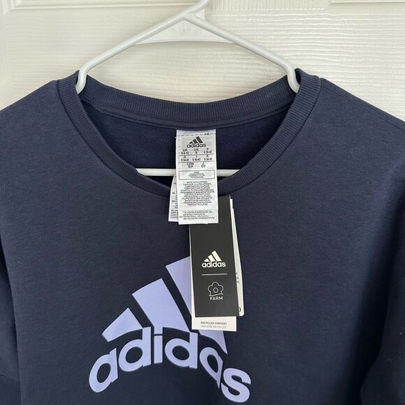 Adidas x Farm Rio Cropped Long Sleeve Fleece Sweatshirt - Picture 7 of 7